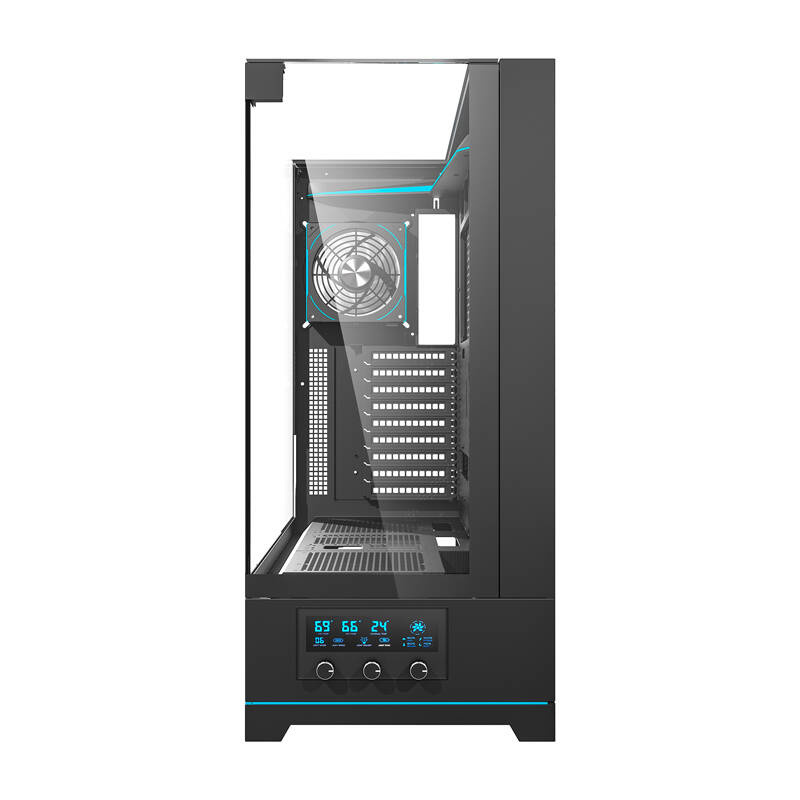 Darkflash DY450L PRO számítógépház + 1 ventilátor Fekete 