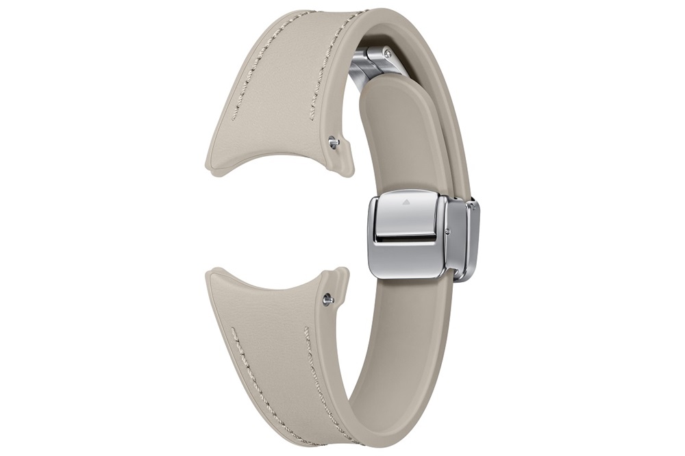 Galaxy Watch6 40mm D-Buckle Hybrid Eco-Leather Band Slim, S/M szürkésbarna