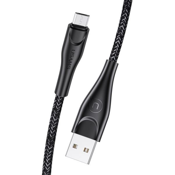 Usams SJ396USB01 Micro-USB adat és töltő kábel 2m, fekete (1324422) Usams SJ396USB01 Micro-USB adat és töltő kábel 2m, fekete (1324422)