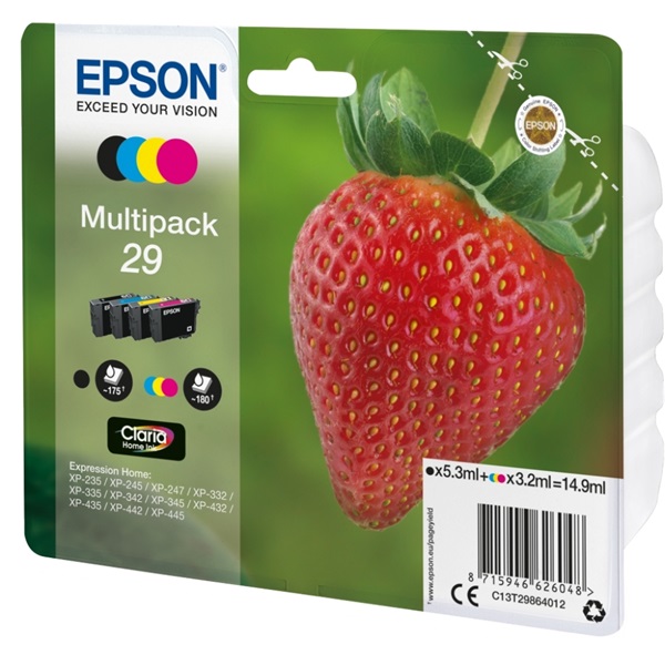 Epson 29 Claria tintakészlet négyszínű (C13T29864012) Epson 29 Claria tintakészlet négyszínű (C13T29864012)