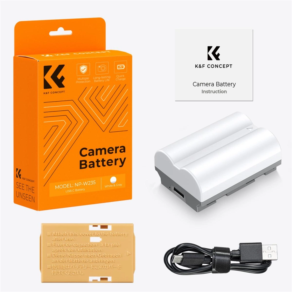 K&F Concept NP-W235 2db  2400mAh USB-C csatlakozóval akkumulátor