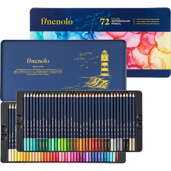 Deli Finenolo 72 db-os fémdobozos akvarellceruza készlet Deli Finenolo 72 db-os fémdobozos akvarellceruza készlet