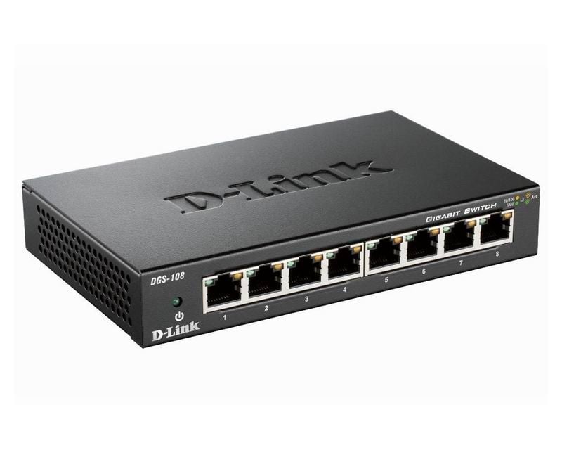 D-Link DGS-108E 10/100/1000Mbps 8 portos switch D-Link DGS-108E 10/100/1000Mbps 8 portos switch