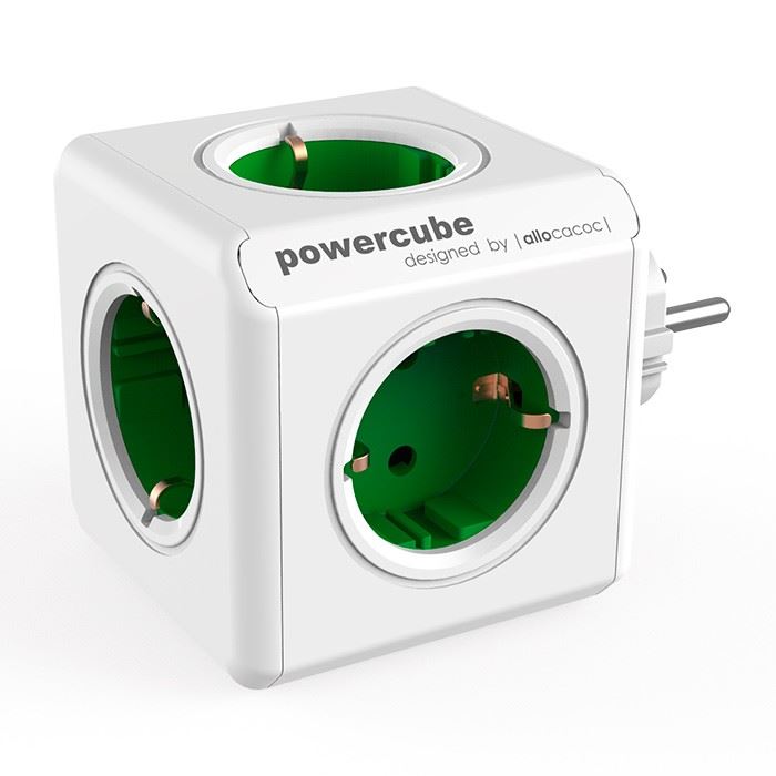 Allocacoc PowerCube Original hálózati elosztó fehér-zöld (1100GN/DEORPC) Allocacoc PowerCube Original hálózati elosztó fehér-zöld (1100GN/DEORPC)