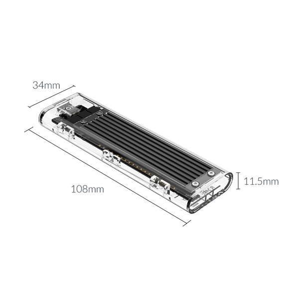Orico NGFF M.2 Hard Drive Enclosure Transparent