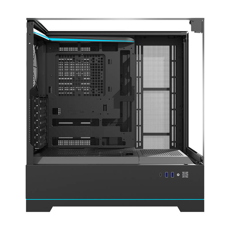 Darkflash DY450 számítógépház ventilátorok nélkül Fekete 