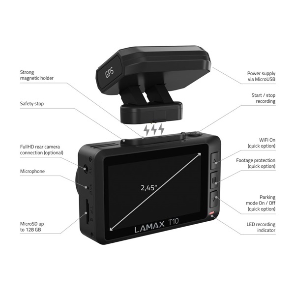LAMAX T10 autós menetrögzítő kamera (LMXT10)