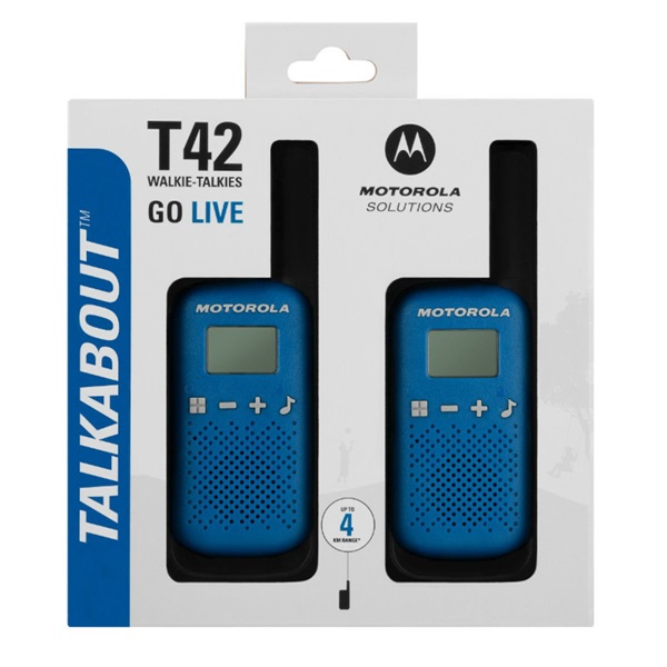 Motorola TLKR T42 Walkie Talkie készülék kék (01-04-0974) 2db Motorola TLKR T42 Walkie Talkie készülék kék (01-04-0974) 2db