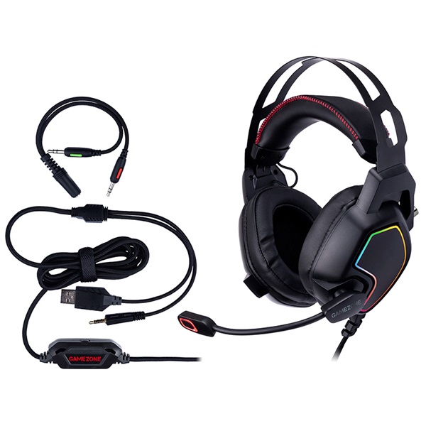 Tracer Raptor V2 GameZone 2.0/RGB világítás/50mm/2x Minijack + USB/fekete/vezetékes gamer headset
