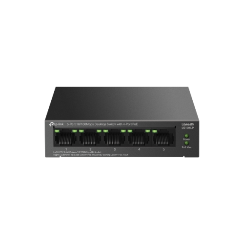 TP-LINK LS105LP 5-Port 10/100Mbps Desktop Switch with 4-Port PoE TP-LINK LS105LP 5-Port 10/100Mbps Desktop Switch with 4-Port PoE