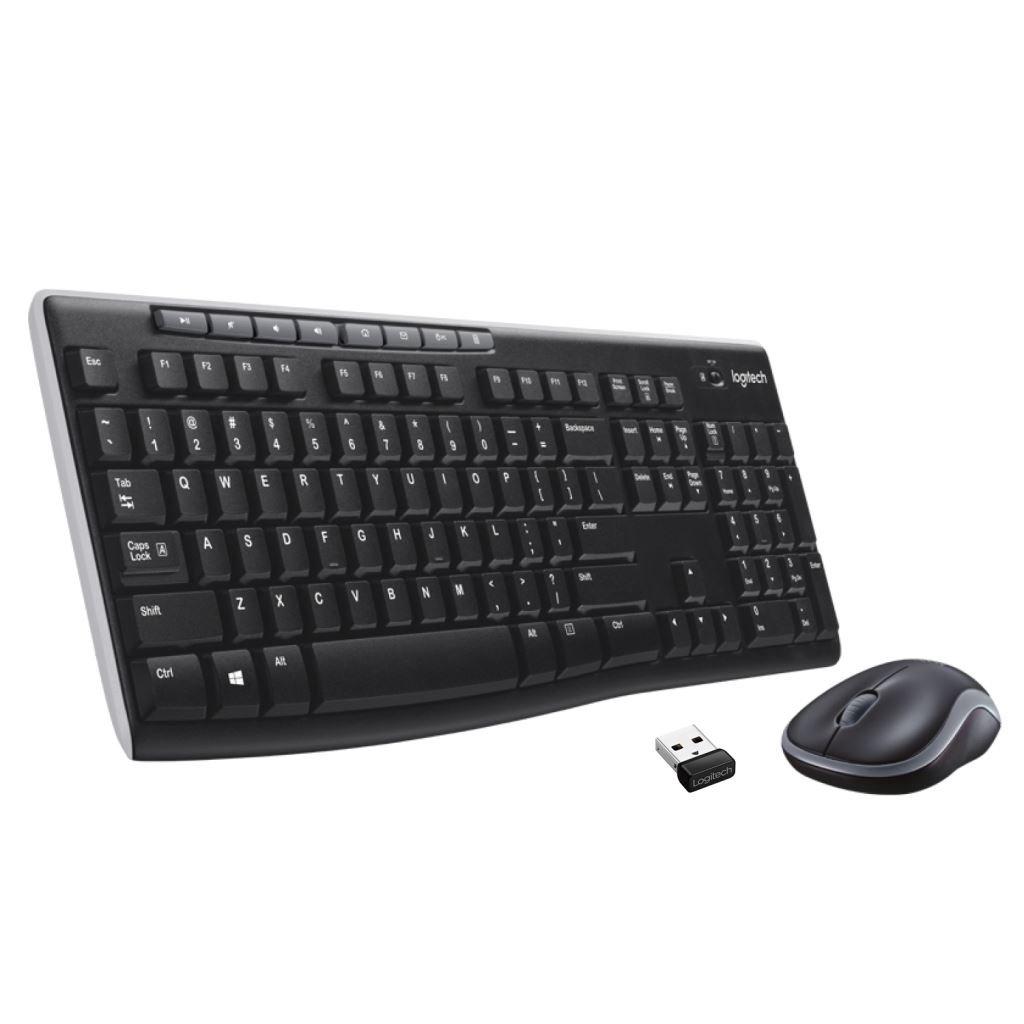Logitech Wireless Desktop MK270 vezeték nélküli CZ billentyűzet + egér (920-004527)