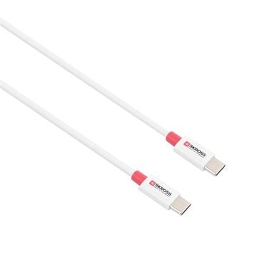 SKROSS USB C - USB C adatkábel  Multipack 3 méretben: 15cm,120cm,200cm fehér-piros (SKCA0006C-CMULTICN)