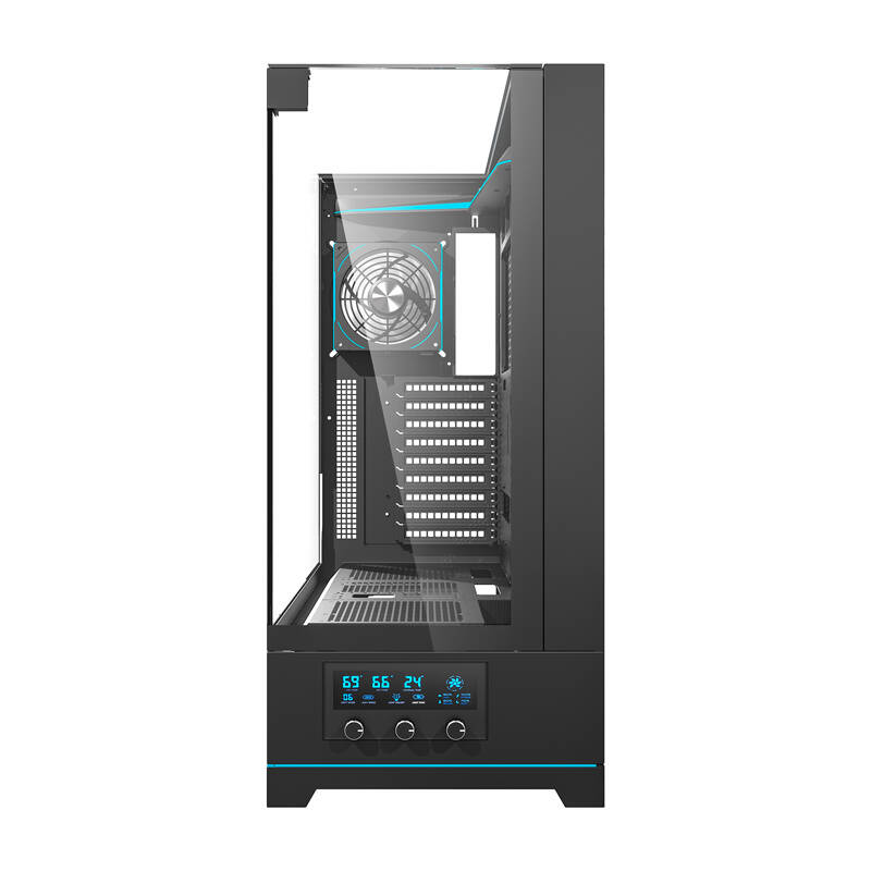 Darkflash DY450L PRO számítógépház + 1 ventilátor Fekete 