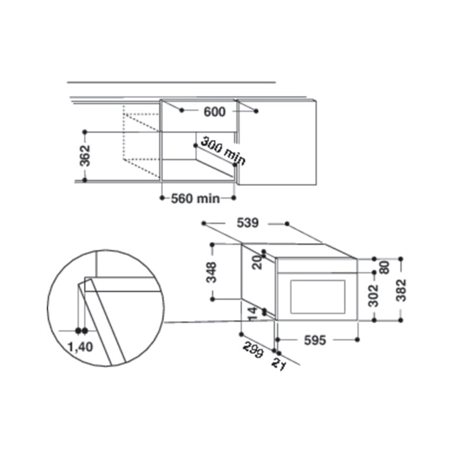 Whirlpool W9 MN840 IXL MIKROHULLÁMÚ SÜTŐ BEÉPÍTHETŐ Whirlpool W9 MN840 IXL MIKROHULLÁMÚ SÜTŐ BEÉPÍTHETŐ