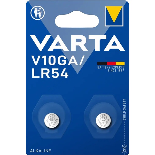 Varta 4274101402 V10GA alkáli gombelem 2 db/bliszter Varta 4274101402 V10GA alkáli gombelem 2 db/bliszter