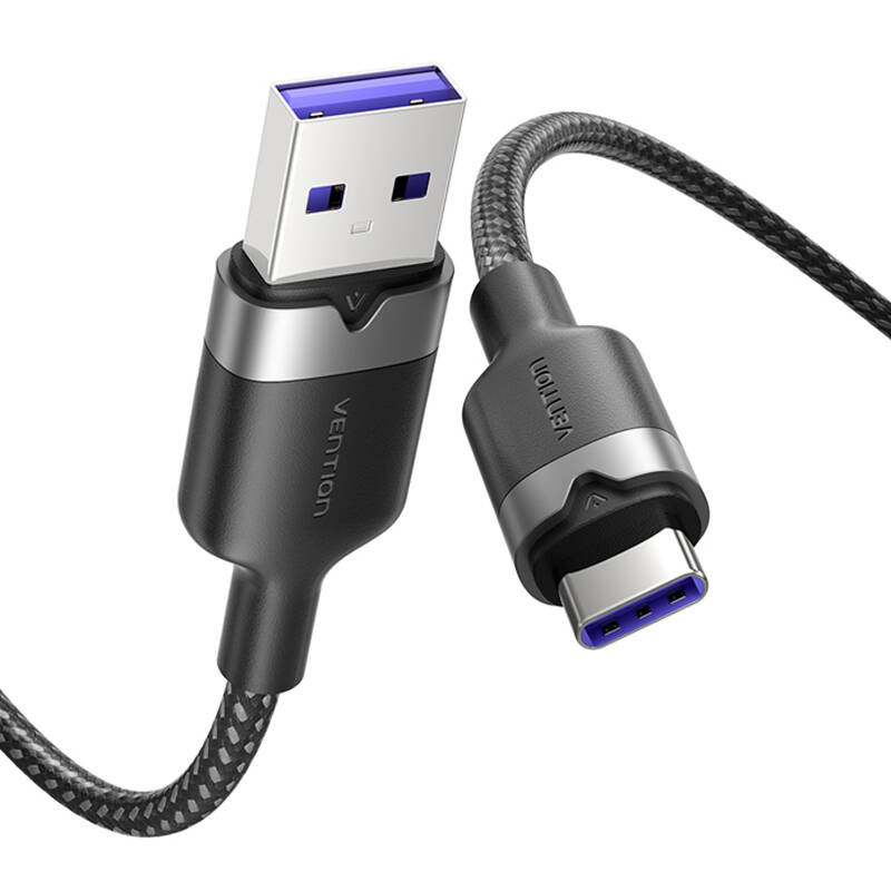 USB 2.0 A - USB-C 6A Vention CTOBF 1M kábel (fekete)