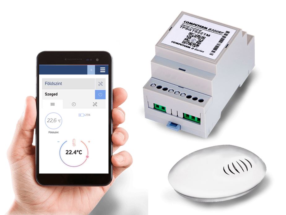 Computherm Wi-Fi termosztát vezeték nélküli hőérzékelővel (B300RF)