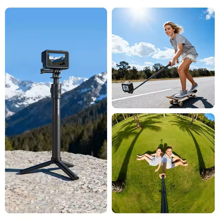 Ulanzi VL04 selfie bot  monopod  hátizsák pántra  övre rögzíthető  GoPro tartó adapterrel