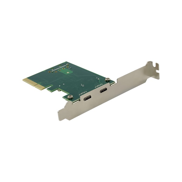 Conceptronic EMRICK07G  PCIe x4 to 2x USB-C 3.2 Gen2  Táp: 15pin SATA Bővítőkártya 