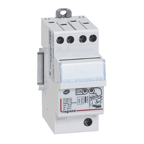 Legrand 003951 Lexic 2P 12kA komplett túlfeszültség-levezető Legrand 003951 Lexic 2P 12kA komplett túlfeszültség-levezető