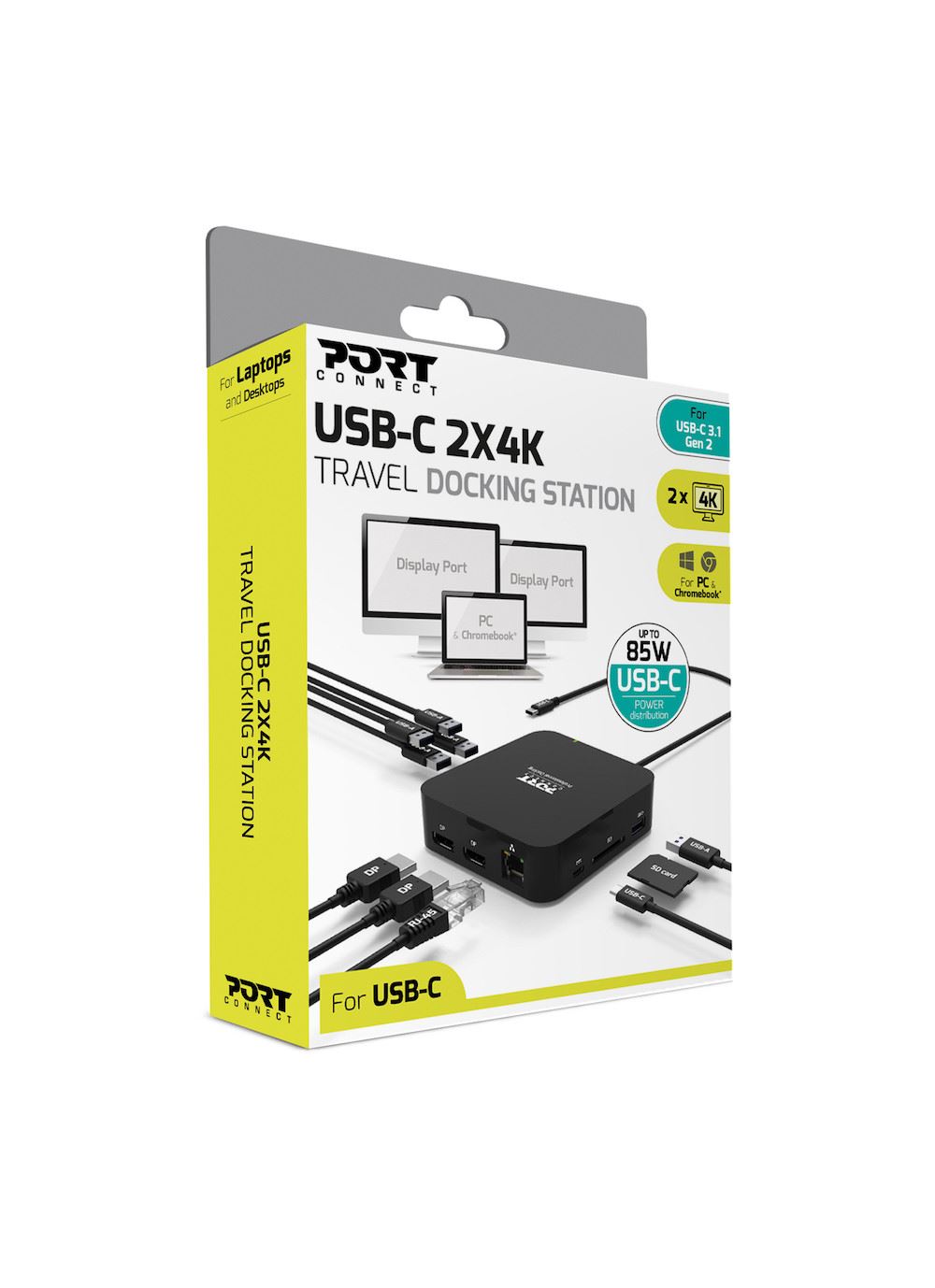 Port 901907 univerzális notebook dokkoló 2X4K USB-C