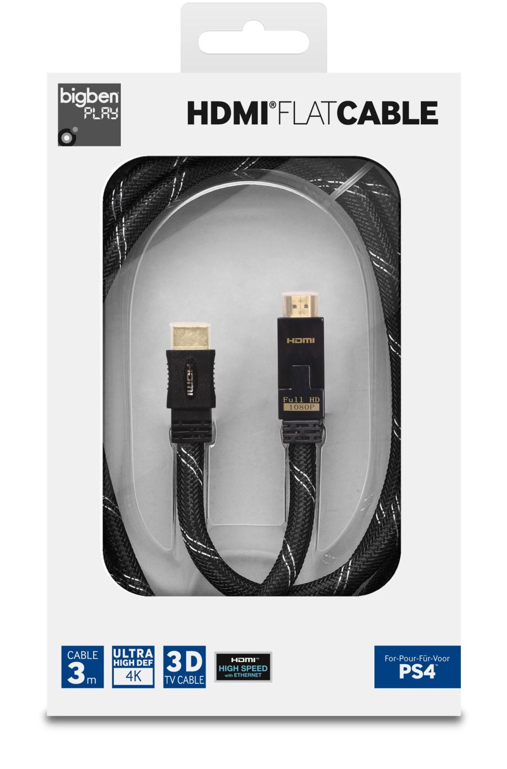 Bigben HDMI Flat kábel fekete (PS4) (2801989) Bigben HDMI Flat kábel fekete (PS4) (2801989)