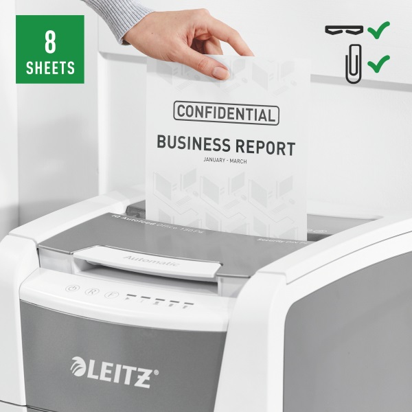 Leitz IQ AutoFeed Office 150 P4 Pro Iratmegsemmisítő Fehér