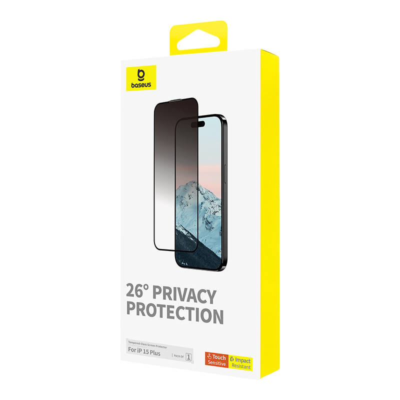 Privacy Protection Tempered Glass Baseus Diamond iPhone 15 Plus