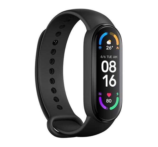 XIAOMI Mi Smart Band 6 bluetooth okoskarkötő (aktivitásmérő, cseppálló + USB töltőkábel) FEKETE (BHR4951GL)