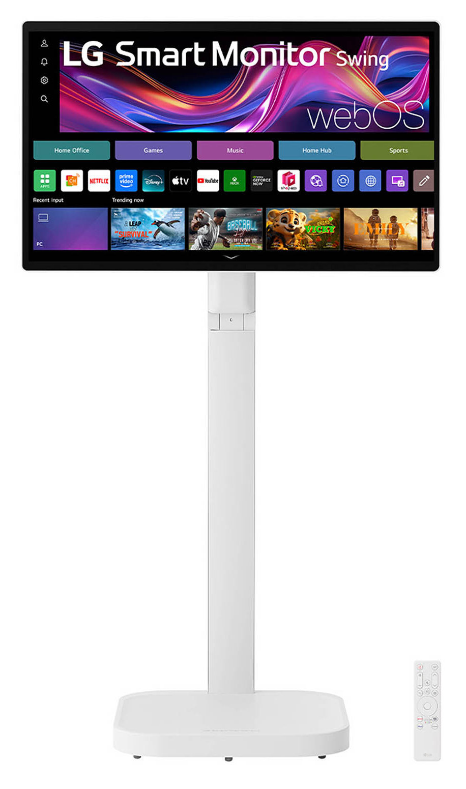 LG  31,5" 32U889SA-W Monitor - 3840x2160, 4K, LED, IPS, 60Hz, 5ms, Hangszóró, Wifi, Bluetooth, webOS, Érintőképernyő,  Pivot, Fehér