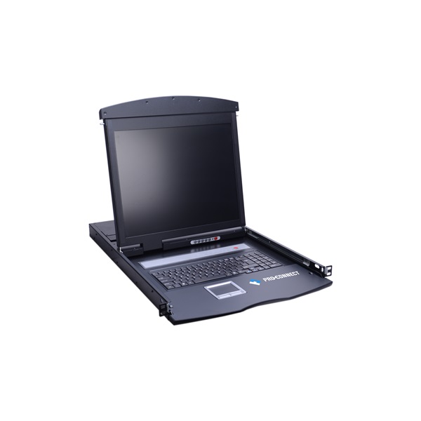 PROCONNECT KVM Konzol LCD 19", VGA, Dual Rail (PC-V1901D)