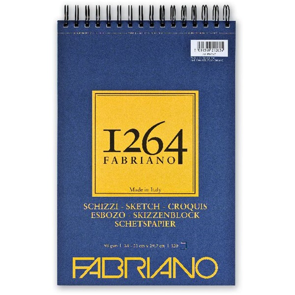 Fabriano 1264 Sketch 90g A4 120lapos spirálkötött rajz- és vázlattömb Fabriano 1264 Sketch 90g A4 120lapos spirálkötött rajz- és vázlattömb