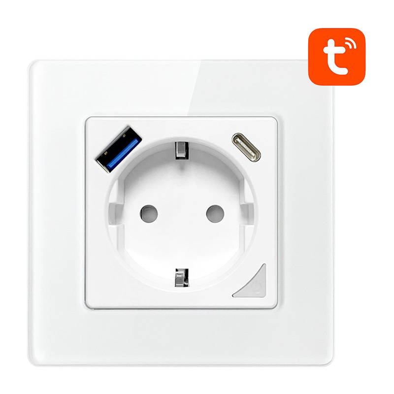 Smart WiFi Wall Socket Avatto N-WOT10-USB-W TUYA USB USB-C (white) Smart WiFi Wall Socket Avatto N-WOT10-USB-W TUYA USB USB-C (white)
