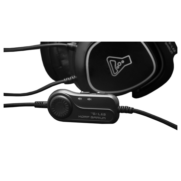 The G-Lab KORP BARIUM BLACK  mikrofon 3,5mm Fejhallgató   Fekete 
