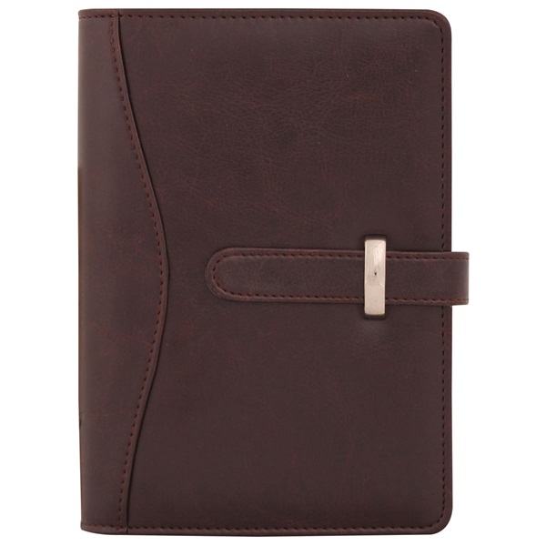 Kalendart Saturnus S437 műbőr sötétbarna gyűrűs kalendárium