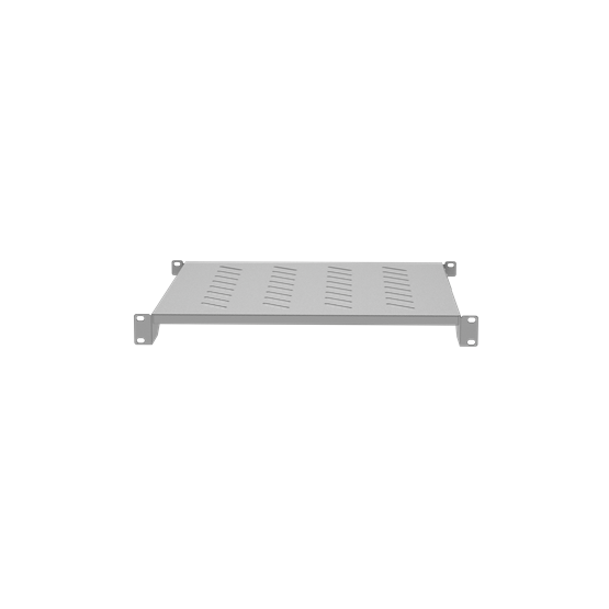 Lanberg 19" fix polc/tálca 1U/483x500mm 25kg maximum terhelhetőség szürke