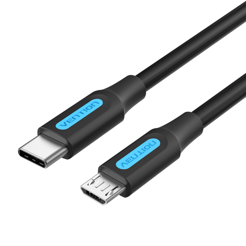 Vention USB-C 2.0/M ->  Micro B/M  1,5m 2A kábel Fekete