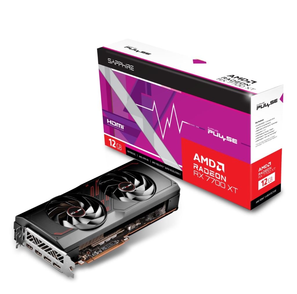 Sapphire Radeon RX 7700XT 12GB DDR6 Pulse Videókártya Sapphire Radeon RX 7700XT 12GB DDR6 Pulse Videókártya