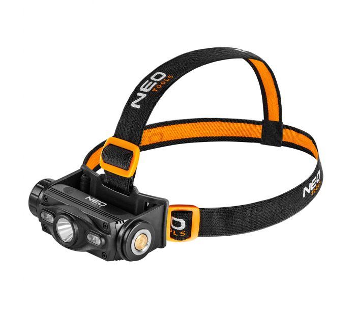 Neo Tools 99-028 Fejlámpa+zseblámpa 2az1-ben akkus USB 1000lm CREE LED 10W