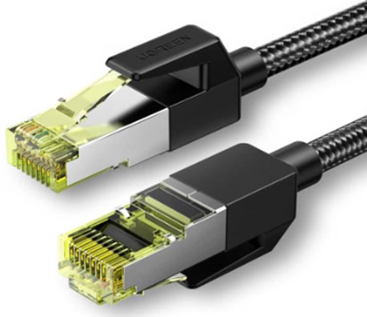 UGREEN NW150 RJ45 fonott hálózati kábel Cat.7 F / FTP 2m fekete (80423) UGREEN NW150 RJ45 fonott hálózati kábel Cat.7 F / FTP 2m fekete (80423)