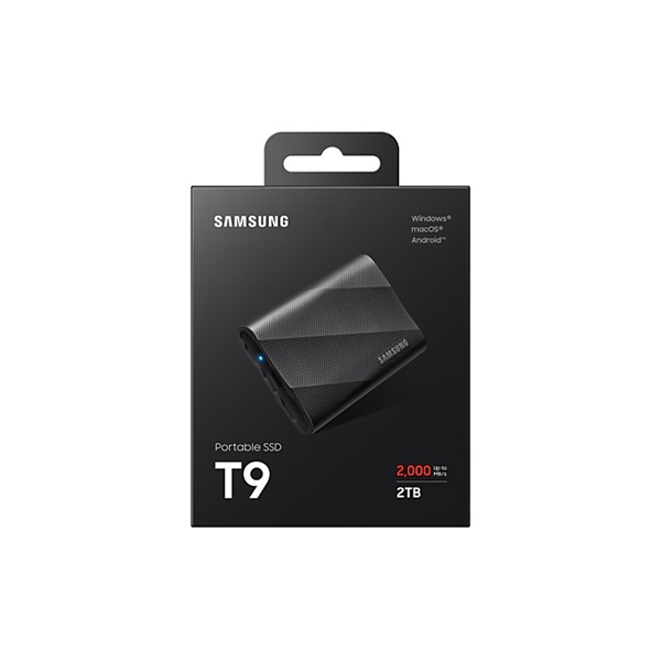 Samsung 2TB USB3.2/USB Type-C Portable SSD T9 Black SSD
