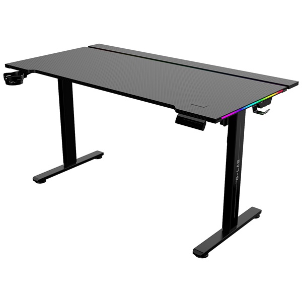 The G-Lab K-Desk Platinum RGB Gaming Desk Fekete