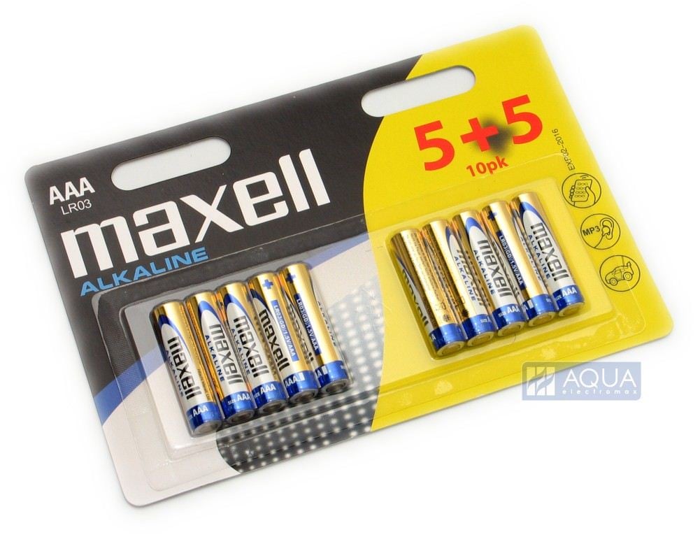 Maxell Alkáli AAA ceruza elem (10db / csomag)  (LR03)