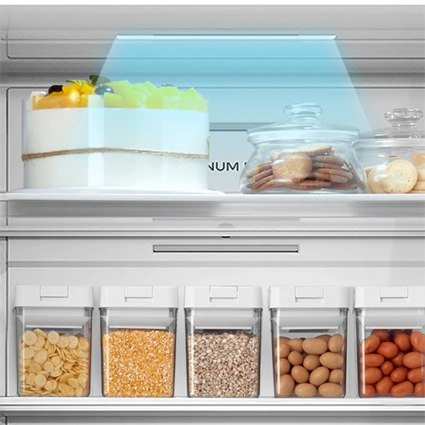 Midea MDRB548MME46 Space master Hűtő: 271L  Fagyasztó:130L alulfagyasztós hűtőszekrény Inox