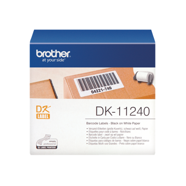 Brother DK-11240 elővágott öntapadós címke 600db/tekercs 102mm x 51mm White