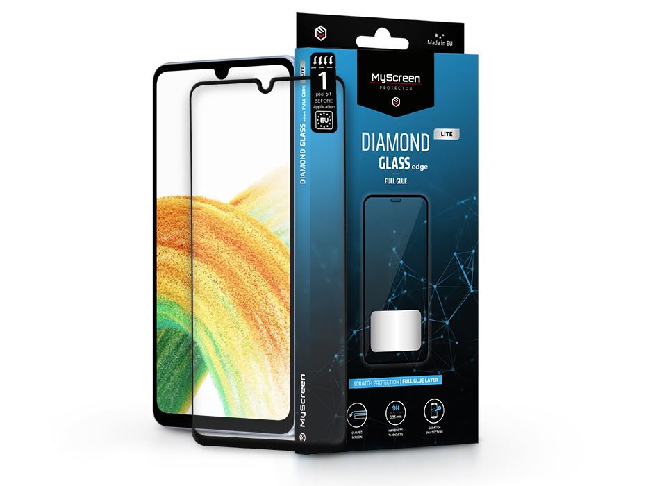 MyScreen Protector Diamond Glass Lite Edge2.5D Full Glue Samsung A336B Galaxy A33 5G edzett üveg képernyővédő fólia fekete kerettel (LA-2162) MyScreen Protector Diamond Glass Lite Edge2.5D Full Glue Samsung A336B Galaxy A33 5G edzett üveg képernyővédő fólia fekete kerettel (LA-2162)