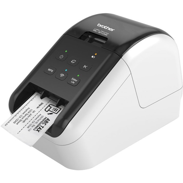 BROTHER  QL-810WC asztali thermál Fekete/Piros Címkenyomtató nyomtatás WiFi/USB 