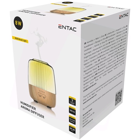 Entac EHEL-300ML-8W-W ENTAC AROMATERÁPIÁS PÁRÁSÍTÓ FA MINTÁZAT