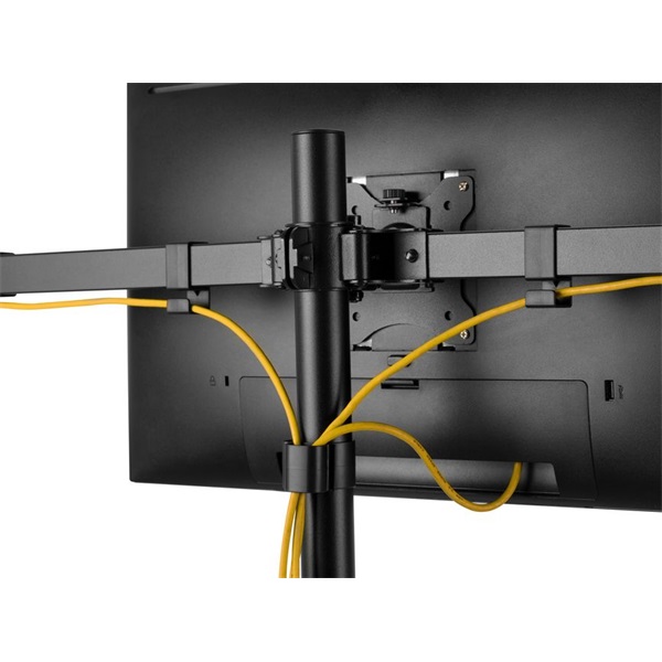 Equip  650160  13"-27"  6 monitor dönthető  forgatható állítható magasság Max.: 3x7kg Monitor Asztali konzol  fekete 