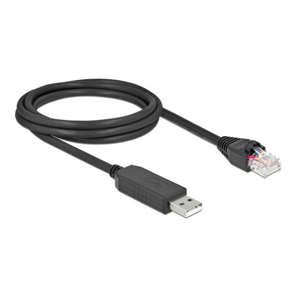 Delock 64161 2m FTDI chipszet USB-A 2.0 apa - RS-232 RJ45 apa soros kapcsolati kábel Delock 64161 2m FTDI chipszet USB-A 2.0 apa - RS-232 RJ45 apa soros kapcsolati kábel